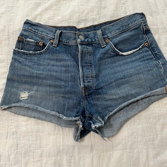 LEVIS 501 LOT OF 3 mid rise jean shorts size 29W - Picture 5 of 12